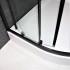 Душова кабіна Dusel EF-182B Black Matt, 90х90х190, двері розсувні, прозоре скло