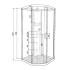 DUSEL GLARE Satin 900x900x2100 стекло прозрачное