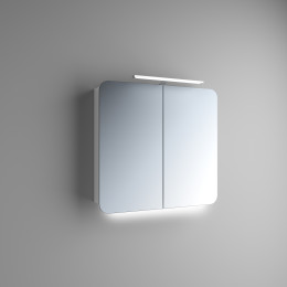 Дзеркальна шафка з LED підсвічуванням для ванної кімнати Marsan ADELE-3, 65х90х15см в кольорі (Марсан 6-Адель 3) 
