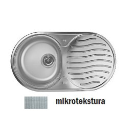 Кухонна мийка Teka з нержавіючої сталі, мікротекстура, врізна, 78х44см DR 78 1B 1D 10130003 Тека