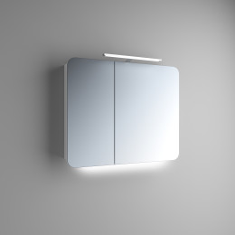 Зеркальный шкафчик с LED подсветкой для ванной комнаты Marsan ADELE-2, 65х80х15см в цвете (Марсан 3-Адель 2) 